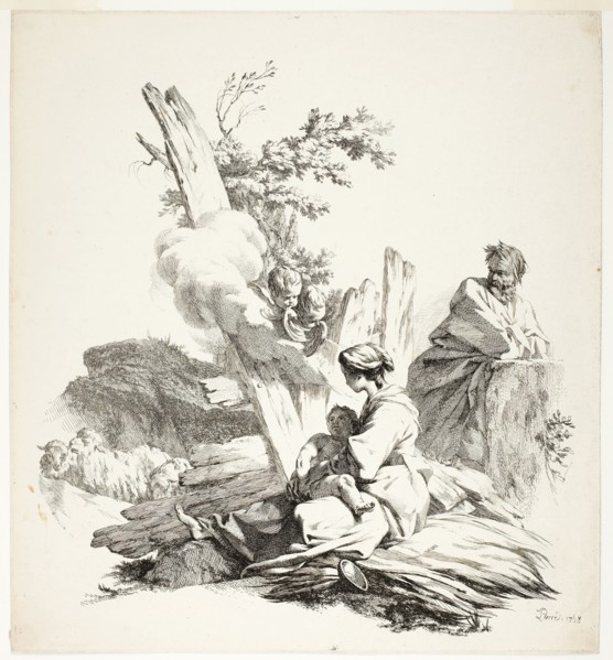 The Holy Family, 1758. Creator: Jean Baptiste Marie Pierre.