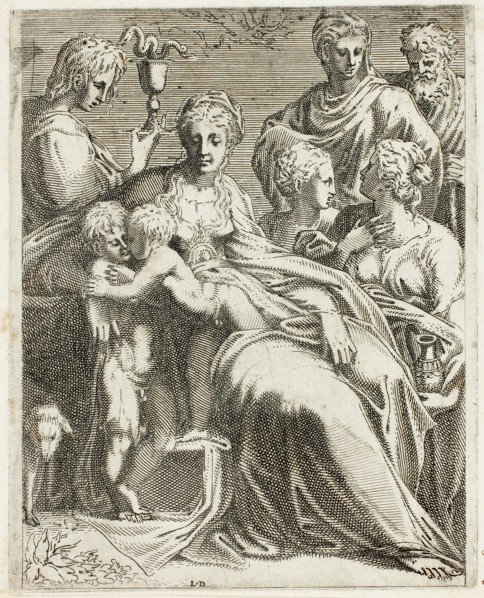 The Holy Family with Saints, 1540/55. Creator: Leon Davent.