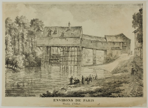 The Environs of Paris: Alfort Mill, 1817. Creator: Louis Pierre Baltard.