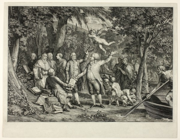 Mirabeau Arrives at the Elysian Fields, Published 1792. Creator: Louis Joseph Masquelier.