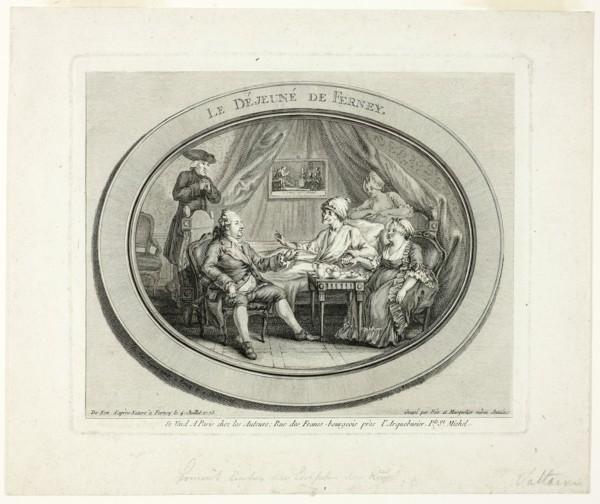 The Lunch at Ferney, 1775. Creator: Louis Joseph Masquelier.