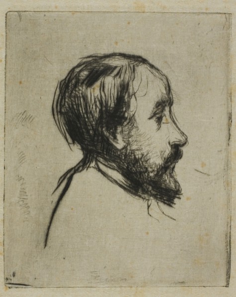 Profile Portrait of Degas, n.d. Creators: Marcellin Desboutin, Giuseppe de Nittis.