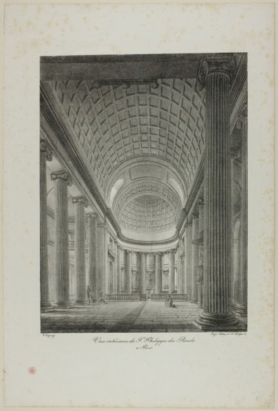 Interior View of St. Philippe du Roule, Paris, n.d. Creator: Nicolas-Marie-Joseph Chapuy.