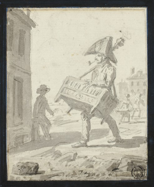 Soldier Carrying a Piece of Furniture, 1781/1823. Creator: Paul Grégoire.