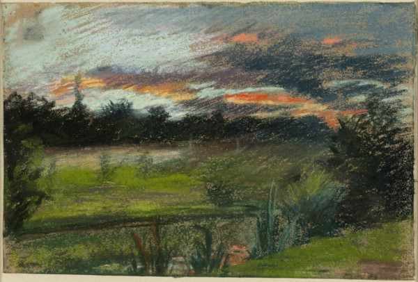 Blue and Orange Sky, 1838/40. Creator: Paul Huet.