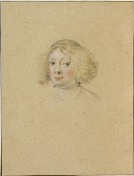 Portrait of a Young Woman with Pearl Earrings, 1632/35. Creator: Simon Vouet.