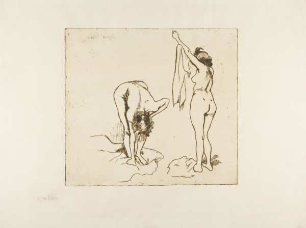 Two Women Drying Themselves, 1896. Creator: Suzanne Valadon.