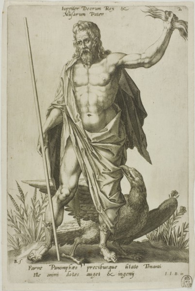 Jupiter, plate 2 from Parnassus Biceps, 1601. Creator: Robert Boissard.