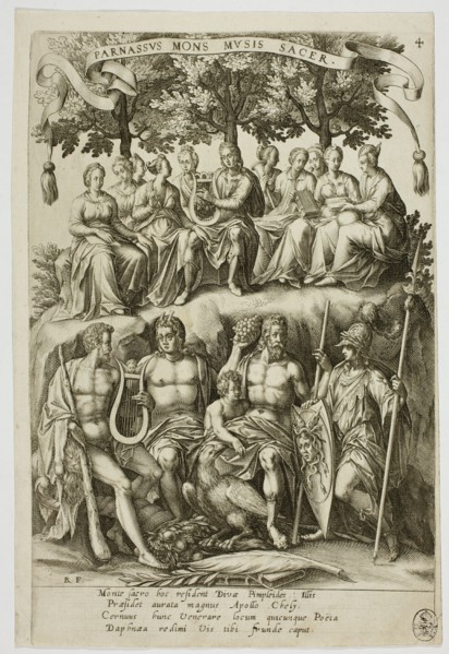 Parnassus, plate 4 from Parnassus Biceps, 1601. Creator: Robert Boissard.