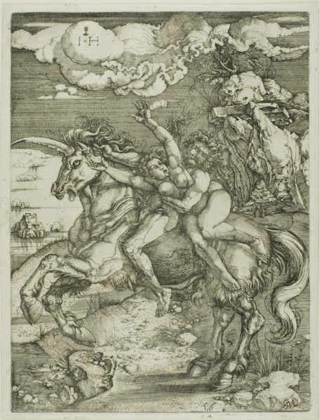 Abduction of Proserpine on a Unicorn, n.d. Creator: Hieronymus Hopfer.