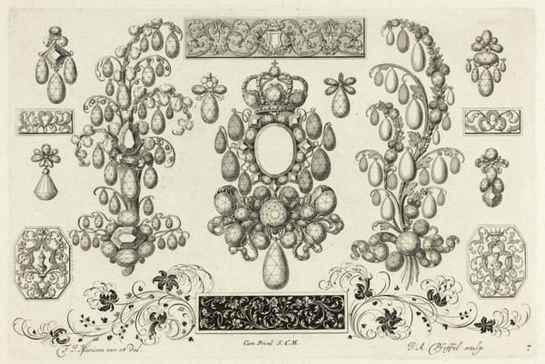 Designs for Jewelry, before 1697. Creator: Johann Andreas Pfeffel.