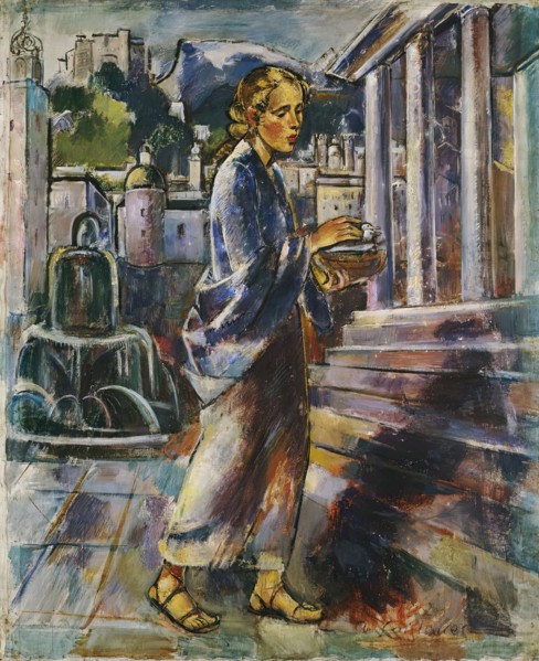 Mary's visit to the temple, c1923. Creator: Anton Faistauer.