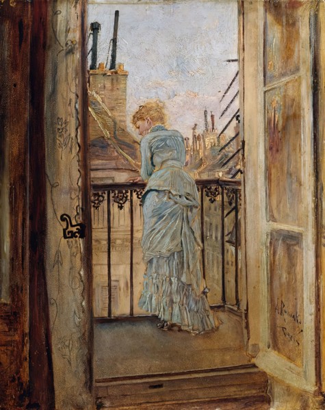 On the balcony, 1878. Creator: Anton Romako.