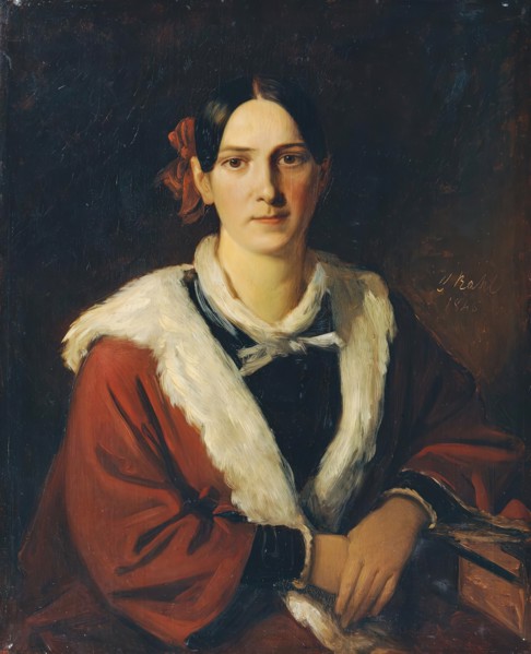 Luise von Schwind, the wife of the painter Moritz von Schwind, 1845. Creator: Carl Rahl.