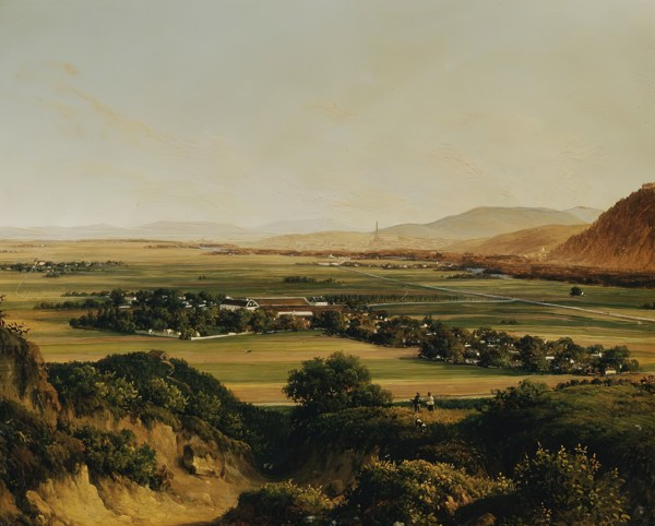A view of Vienna from the Bisamberg, 1840. Creator: Christian Plattensteiner.
