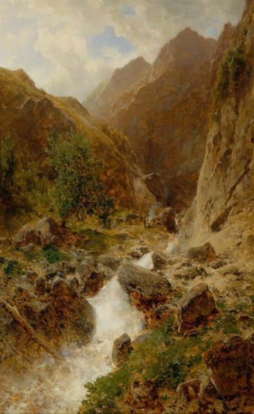 Torrent, 1893. Creator: Eduard Peithner von Lichtenfels.