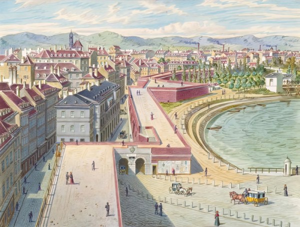 The Rotenturm Gate in Vienna, before 1858. Creator: Franz Gerasch.