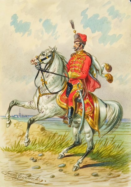Soldier on horseback, undated. Creator: Franz Gerasch.