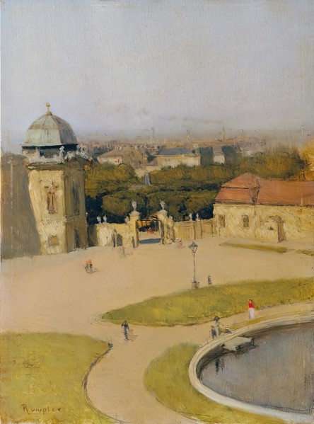 View from the southwest onto the Upper Belvedere, undated. (c1890s). Creator: Franz Rumpler.