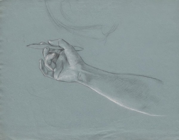 Arm study for the faculty image: Theology, c1898/1900. Creator: Franz von Matsch.