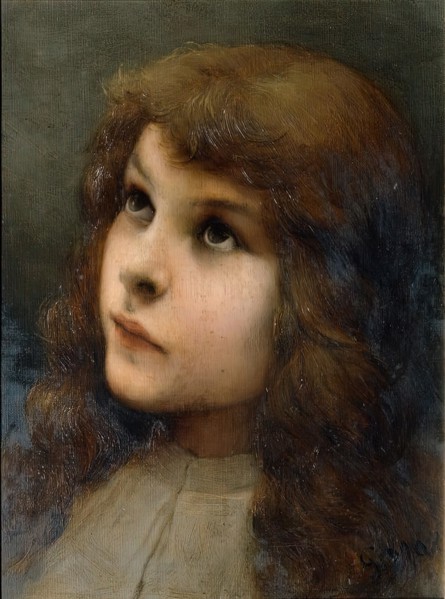 Study Head, undated. (late 19th century). Creator: Gabriel Max.
