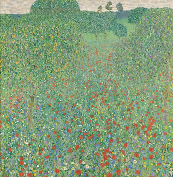 Blooming poppies, 1907. Creator: Gustav Klimt.