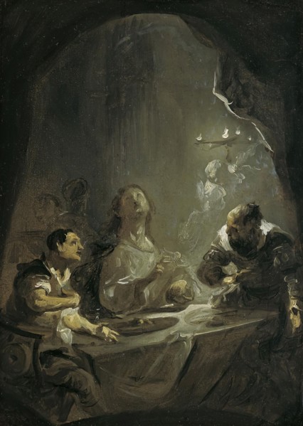Christ at Emmaus, c1772/1773. Creators: Joseph Winterhalder the Younger, Franz Anton Maulbertsch.