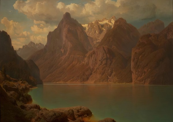 Lake Lucerne, 1858. Creator: Max Haushofer.