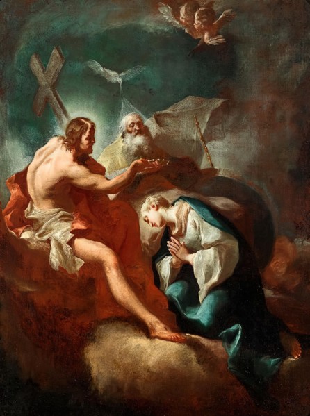 Coronation of Mary, c1760. Creators: Paul Troger, Michelangelo Unterberger.