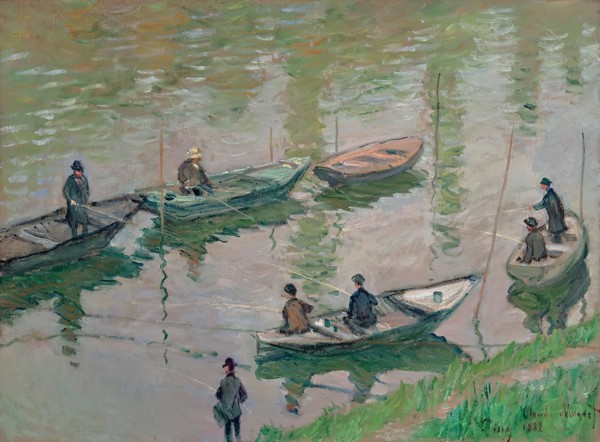 Anglers on the Seine near Poissy, 1882. Creator: Claude Monet.