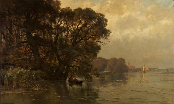 The Scheldt near Wettern (Belgium), 1880. Creator: Edmond de Schampheleer.