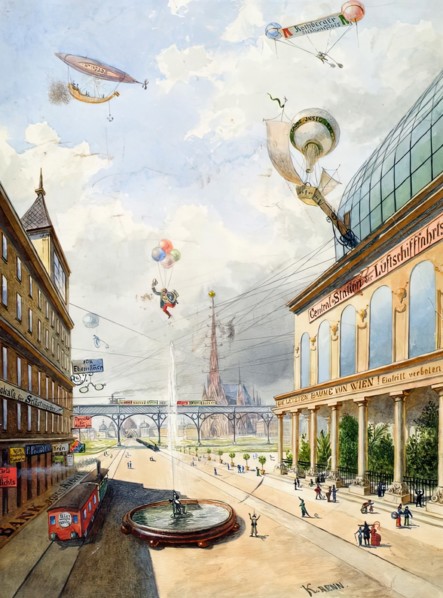 Vienna in a hundred years, 1887. Creator: Edmund-Frédéric-Arthur Krenn.