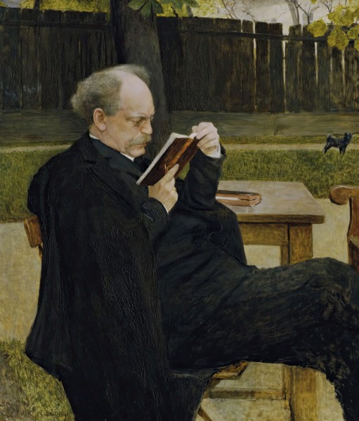 Reading man, 1905. Creator: Emanuel Baschny.