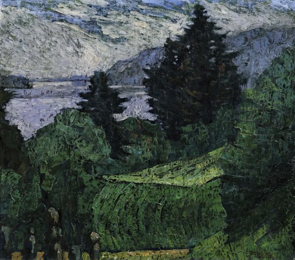 View at the lake, 1920. Creator: Ernst Riederer.