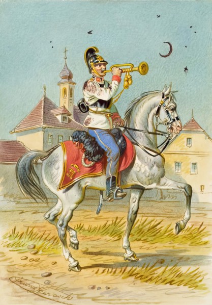 Soldier on horseback, undated. Creator: Franz Gerasch.
