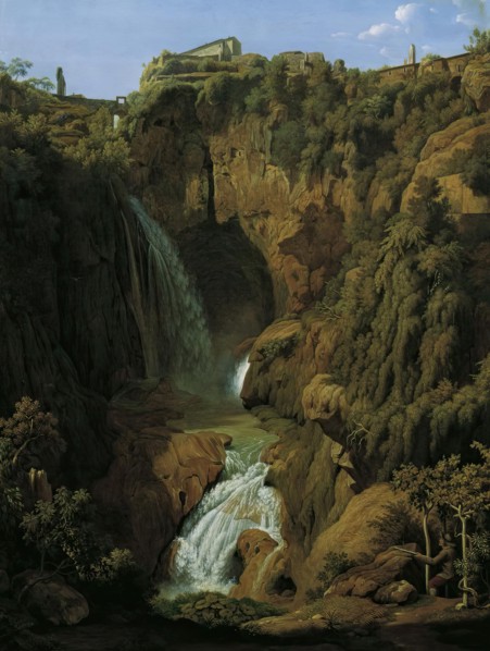 The Neptune Grotto (waterfall near Tivoli), 1809. Creator: Johann Martin von Rohden.