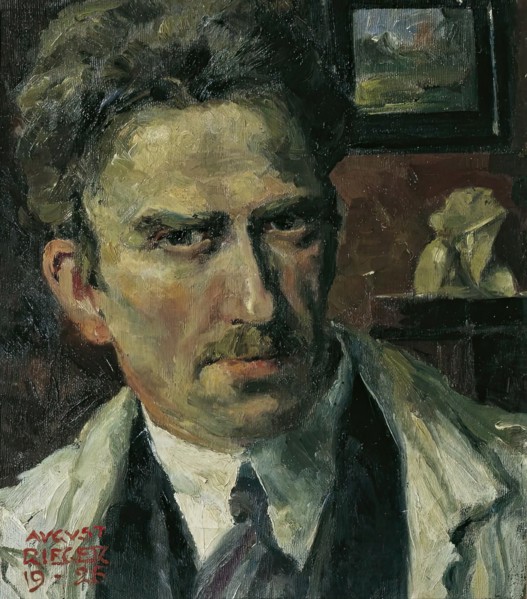 Self-portrait, 1925. Creator: August Rieger.