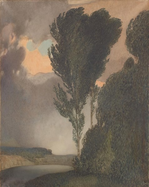 Thunderstorm landscape, 1901. Creator: Rudolf Jettmar.