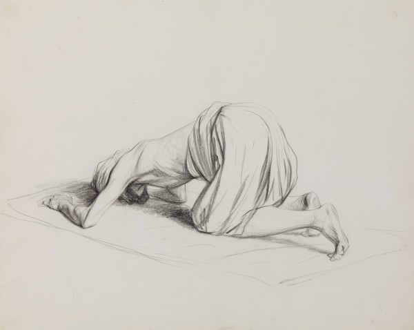 Moslem Prostrating Himself on Prayer Rug, c1883. Creator: Charles Bargue.
