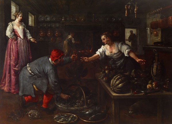 Venetian Kitchen Interior, c1600. Creator: Dirck de Vries.
