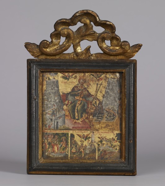 Saint Catherine of Alexandria with Three Scenes from Her Life, 18th century. Creator: Unknown.