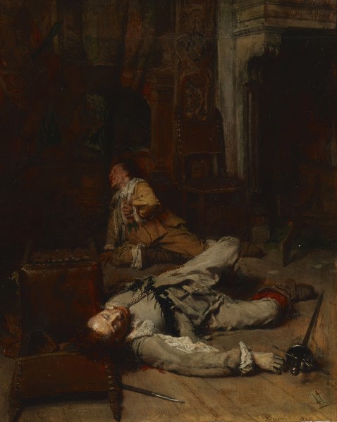 The End of the Game of Cards, 1865. Creator: Jean Louis Ernest Meissonier.