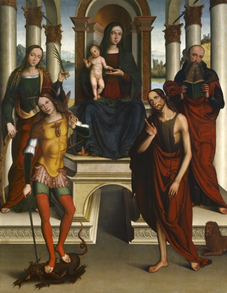 Madonna and Child Enthroned with Saints, 1506. Creator: Michele Coltellini.