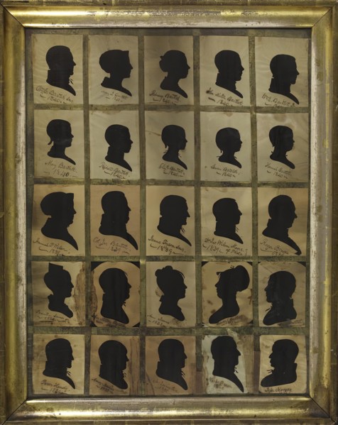 25 Silhouettes of the Bartlett Family, 1823-1840. Creator: William E. Bartlett.