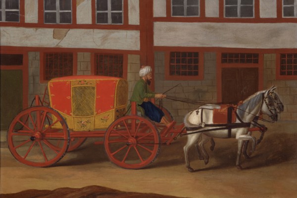 A Coachman with a Team of Horses and Covered Carriage, late 18th century. Creator: Unknown.
