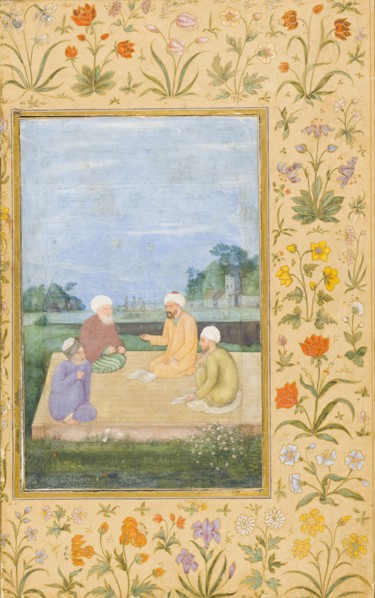 A Discourse Between Muslim Sages (image 1 of 6), c1630. Creator: Govardhan.