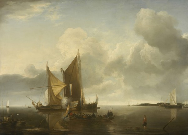 Ships in a Calm, between c1650 and c1655. Creator: Jan van de Cappelle.
