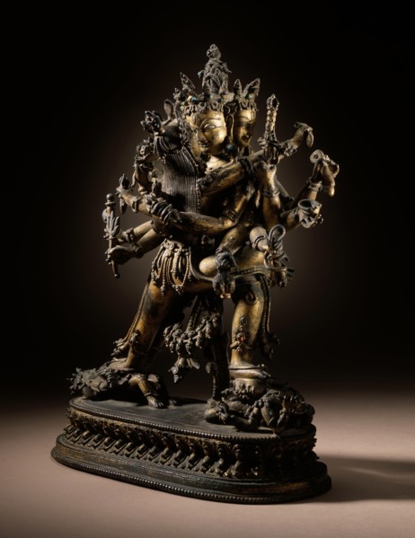 Chakrasamvara and Vajravarahi, Late 14th-early 15th century. Creator: Unknown.