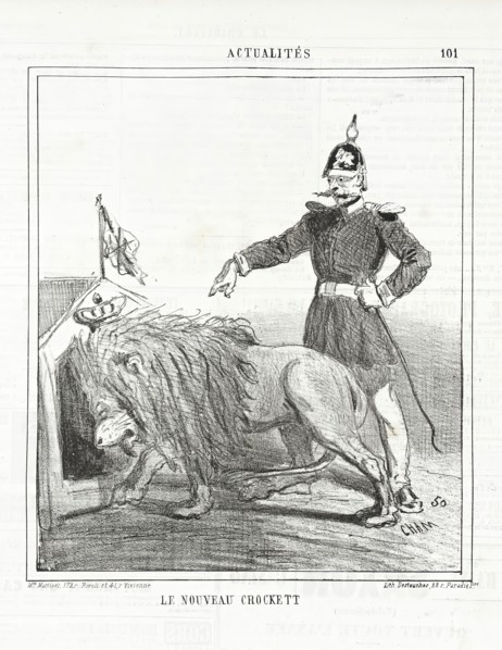 Le nouveau Crockett, 1864. Creator: Cham.