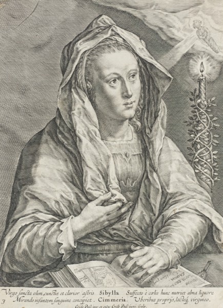 Sibylla Cimmeria, 1617. Creator: Crispin van de Passe II.